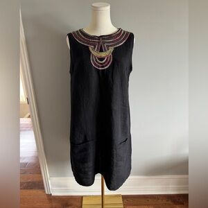 Carla Conti black linen dress